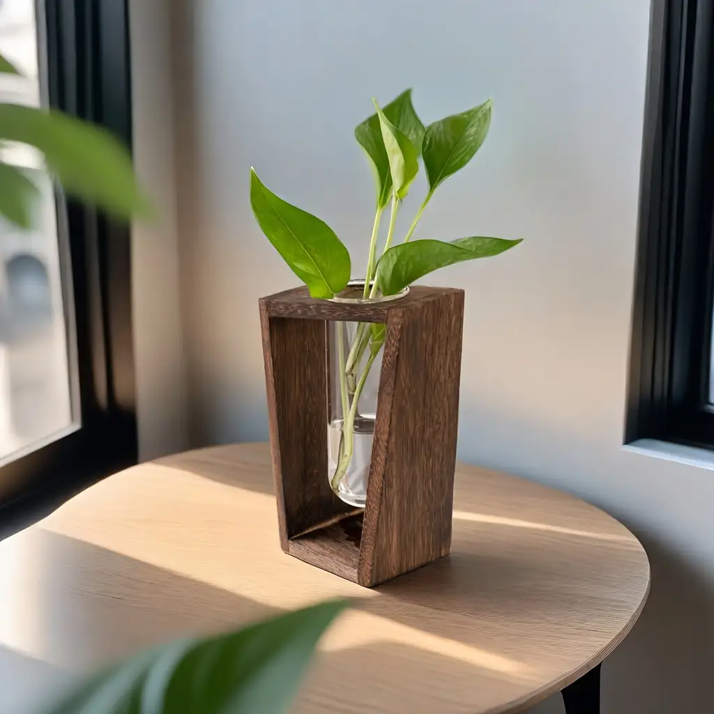 Modern Wood Propagation Vase - - Propagation Station Vase ulasan dan harga