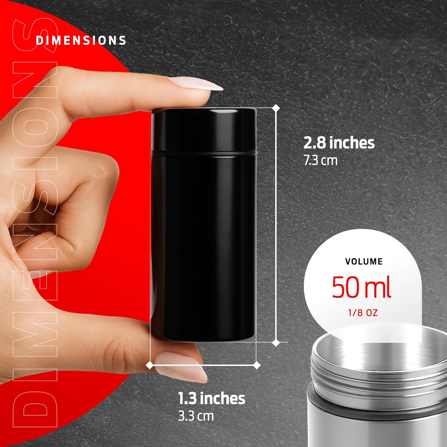 50ml Smell Proof Aluminum Jar  - Misting Bottle Fine ulasan dan harga