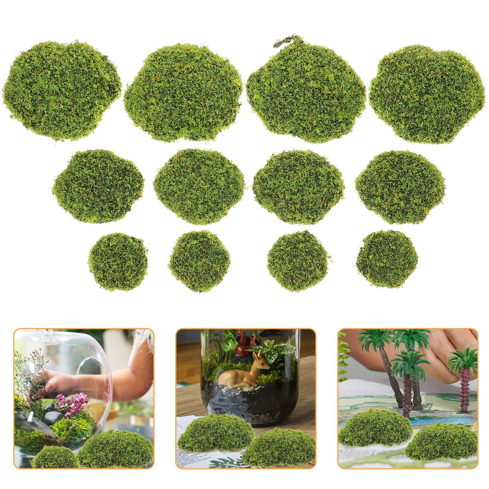 12pcs Artificial Moss RocksFak - Sphagnum Moss Dry ulasan dan harga