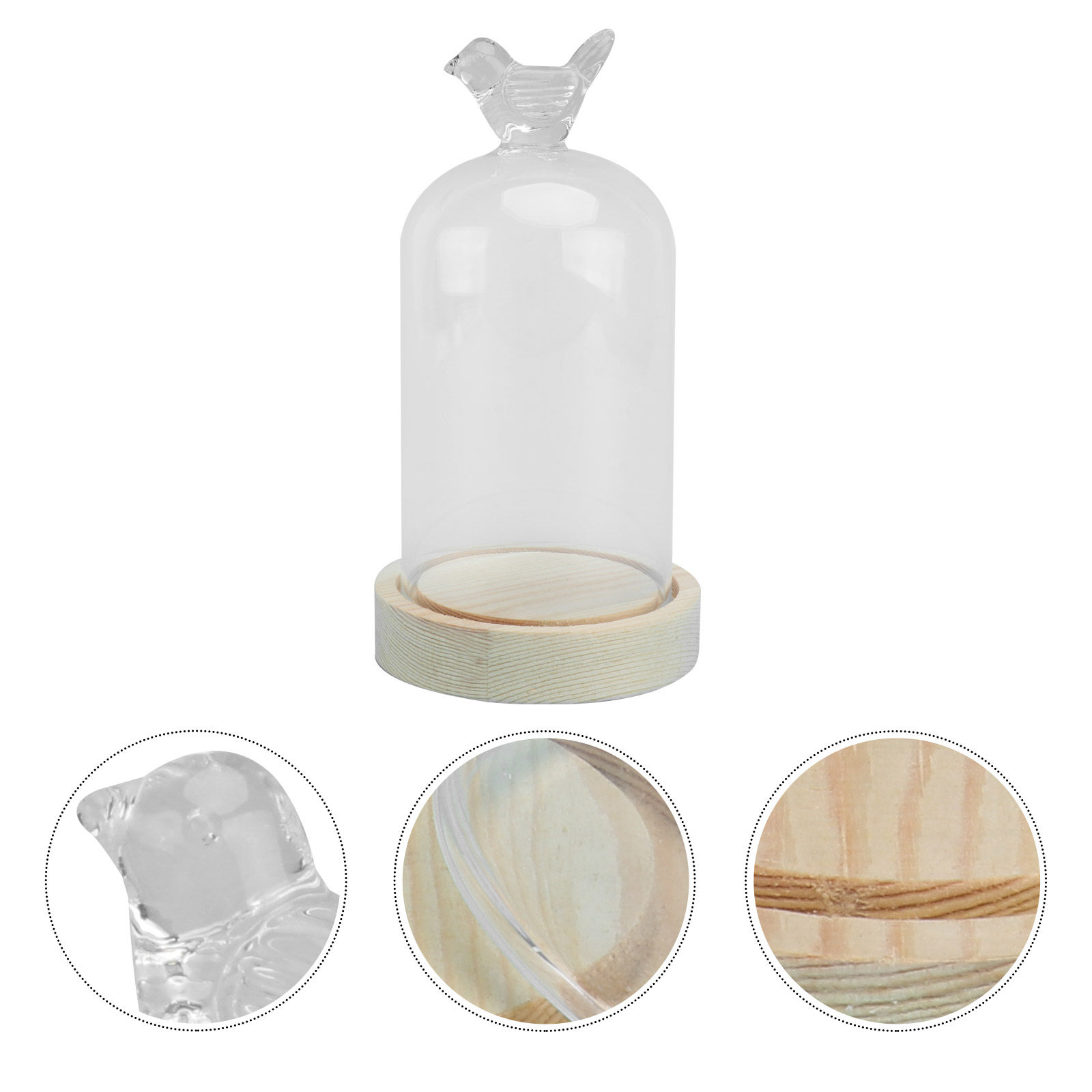 1Pcs Mini Glass Dome Cover Bir - Plastic Dome Clear ulasan dan harga