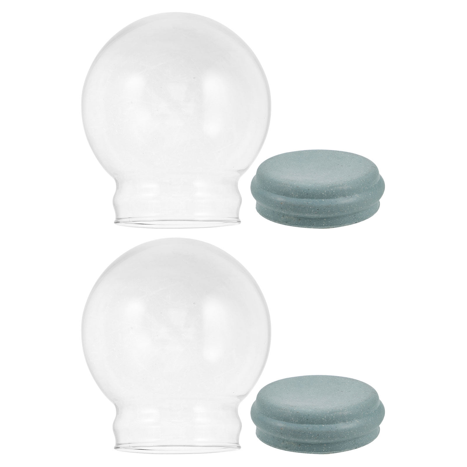 2Pcs Glass Snow Globe Clear Do - Plastic Dome Clear ulasan dan harga