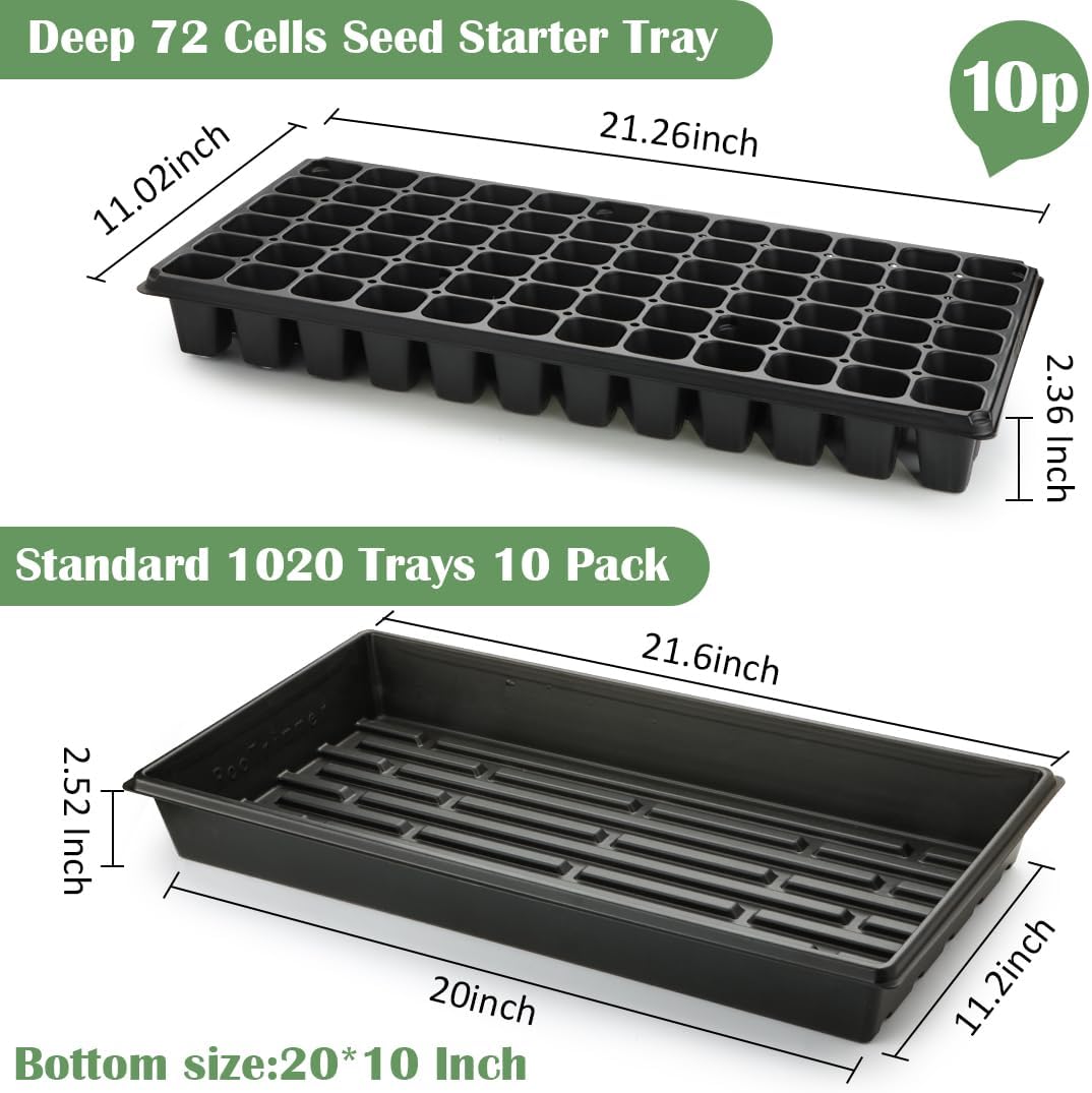 20-Piece Seed Starter Kit with - Propagation Tray 72 ulasan dan harga