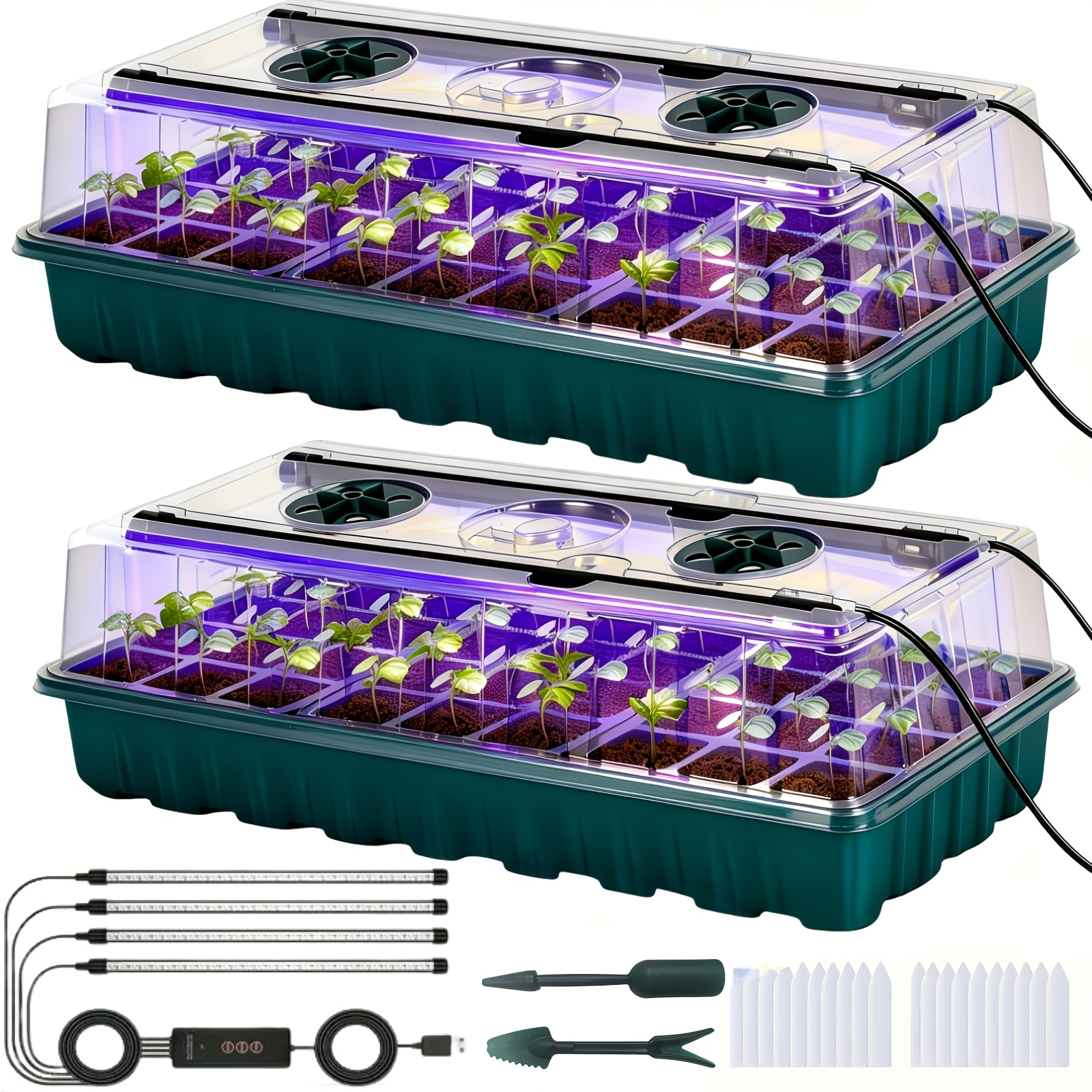 2PCS 72-Cell Seed Growing Kit  - Humidity Dome Kit ulasan dan harga