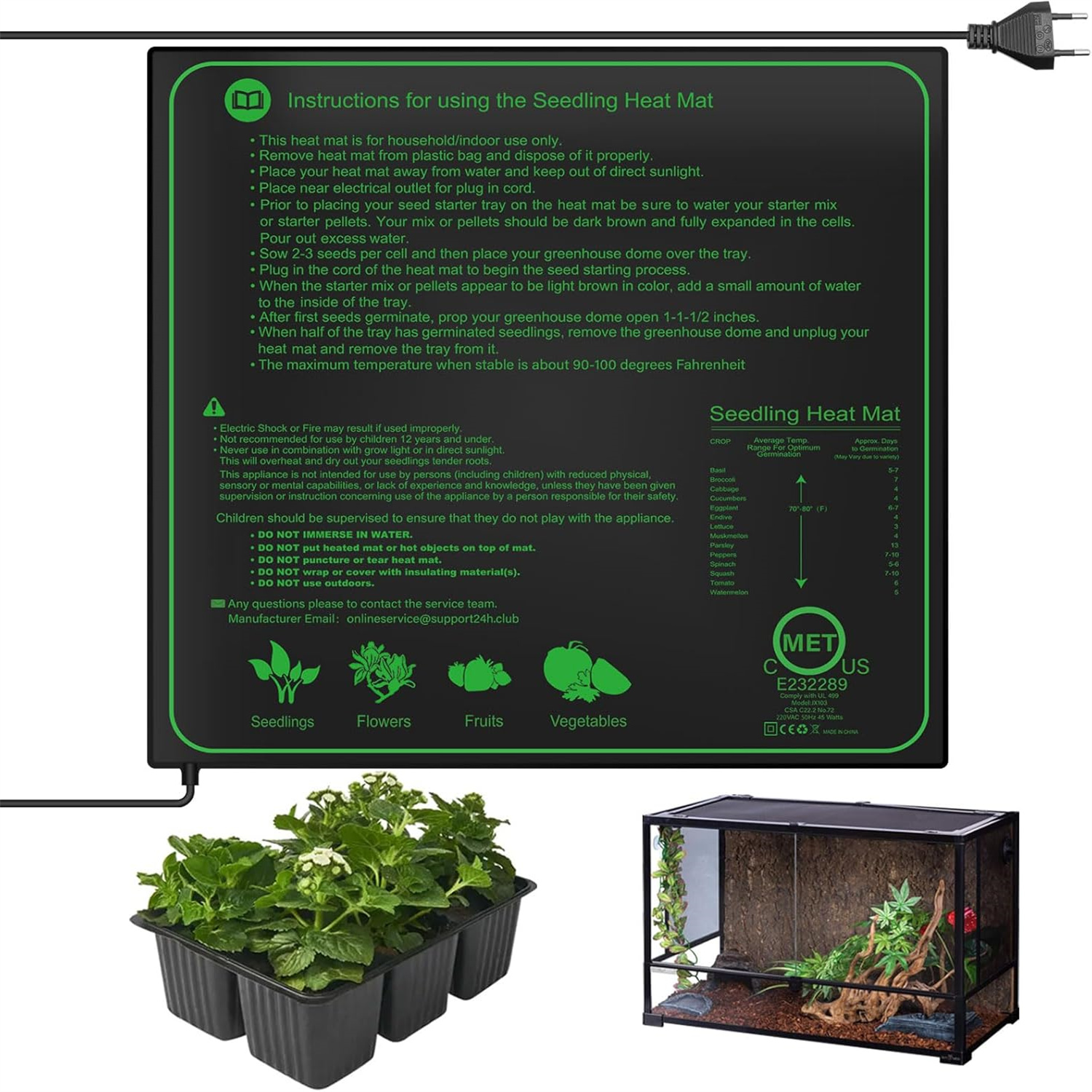 Seedling Heat Mat 10/25/50CM I - Rooting Gel Clone ulasan dan harga