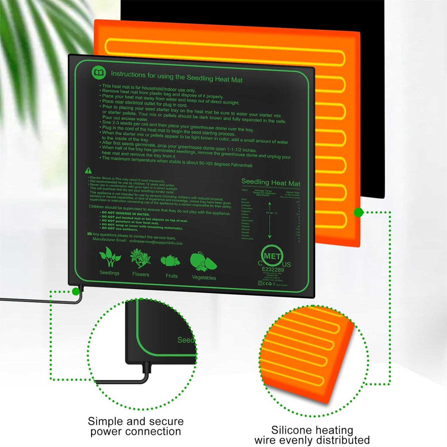 Seedling Heat Mat 10/25/50CM I - Rooting Gel Clone ulasan dan harga